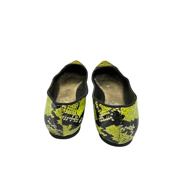 Embroidered Size 6.5 Snake Ballet Casual Flats Green & Black - Picture 14 of 14
